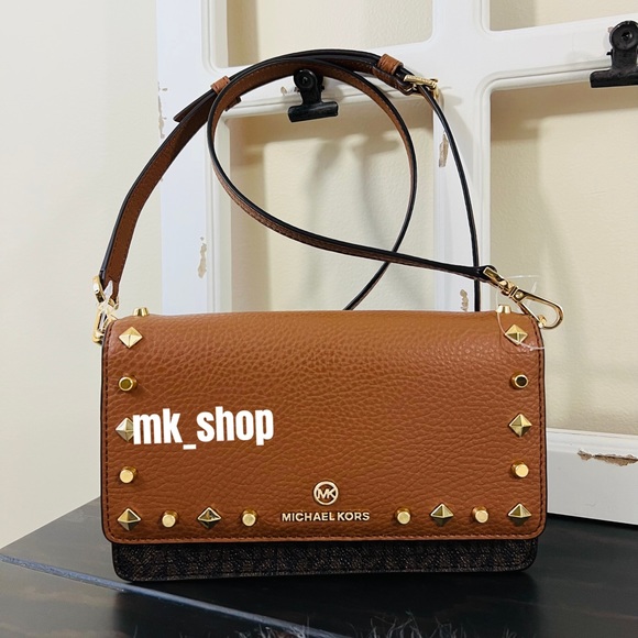 Michael Kors Jet Set Charm Studded Small Phone Crossbody Bag - Picture 2 of 16